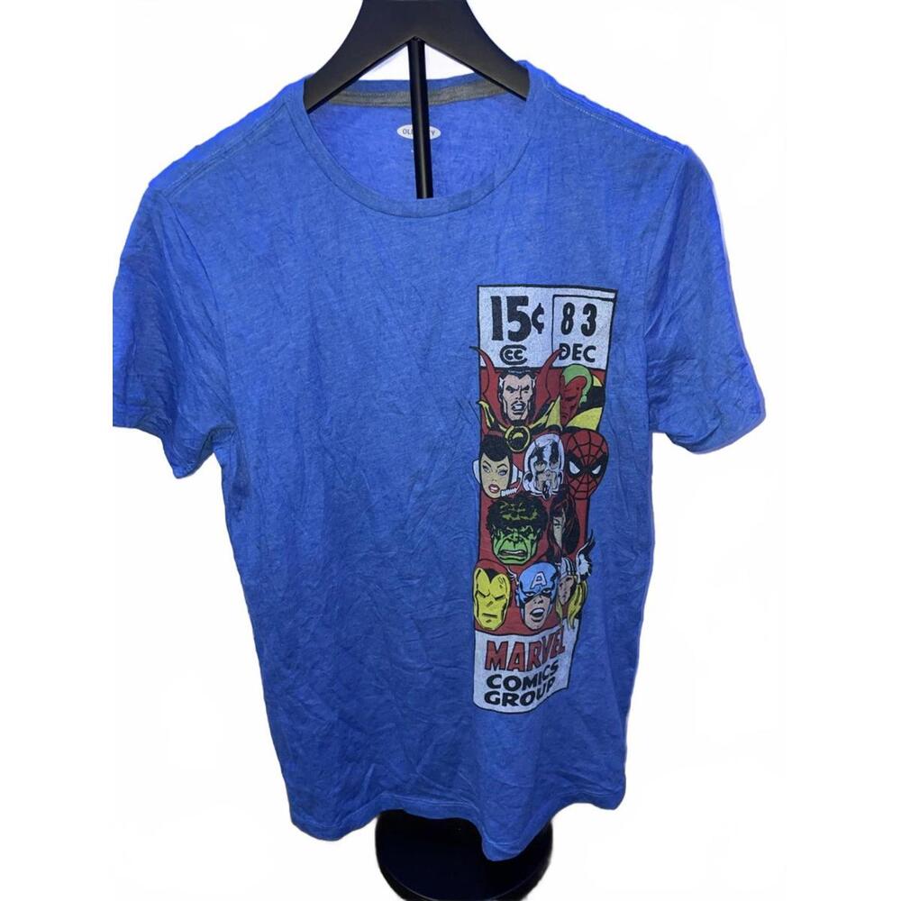 OLD NAVY Marvel Comics Group T-Shirt Size Small Thor Iron Man‎ Spider-Man X-Men